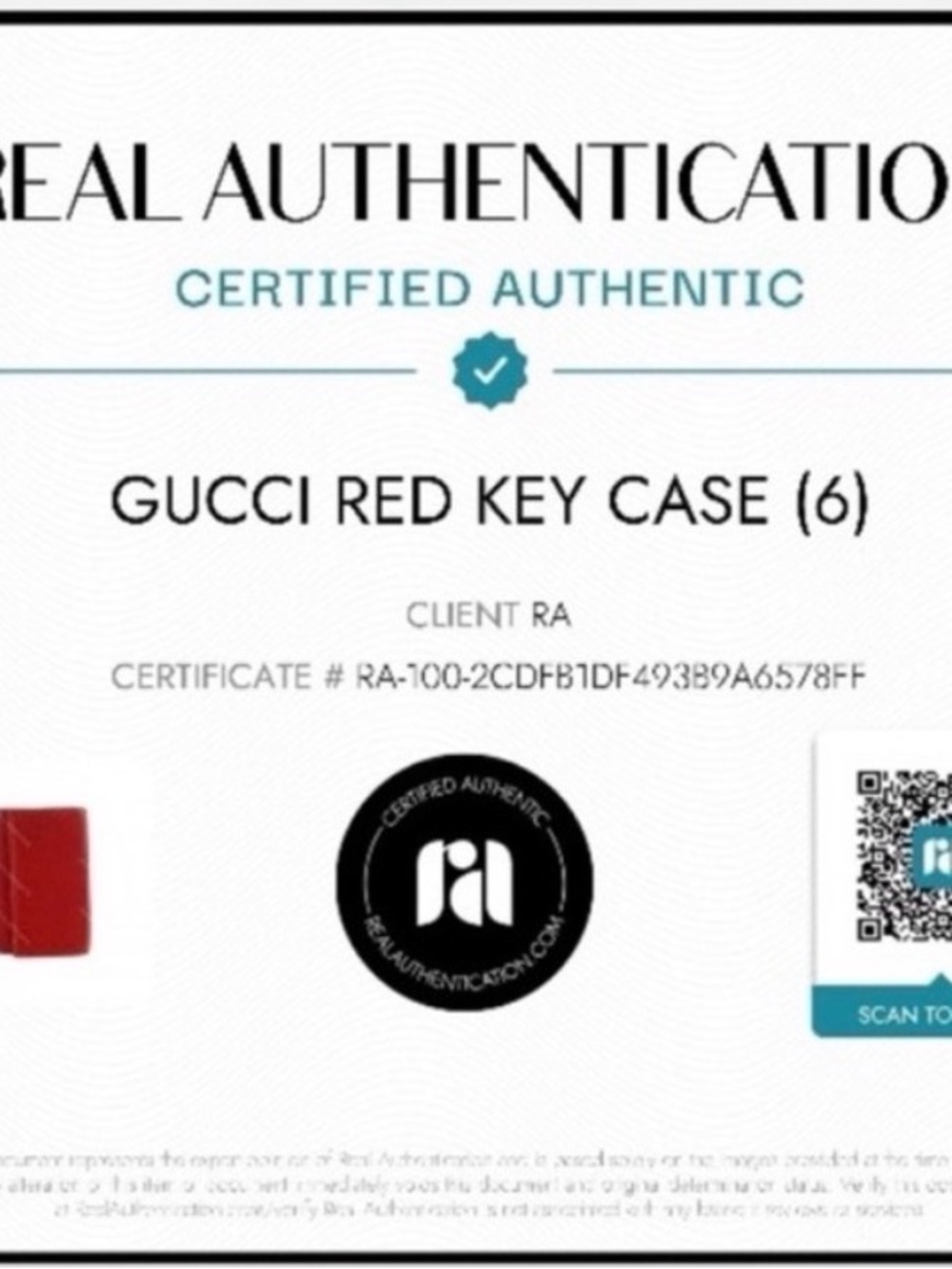Gucci Red Leather Key Case with Silver-Tone Hardware - Picture 2 of 8